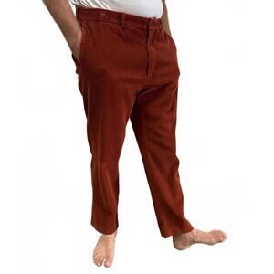 90s Lands’ End Burnt Orange Corduroy Pants – Men’s 32x30 Tailored Fit